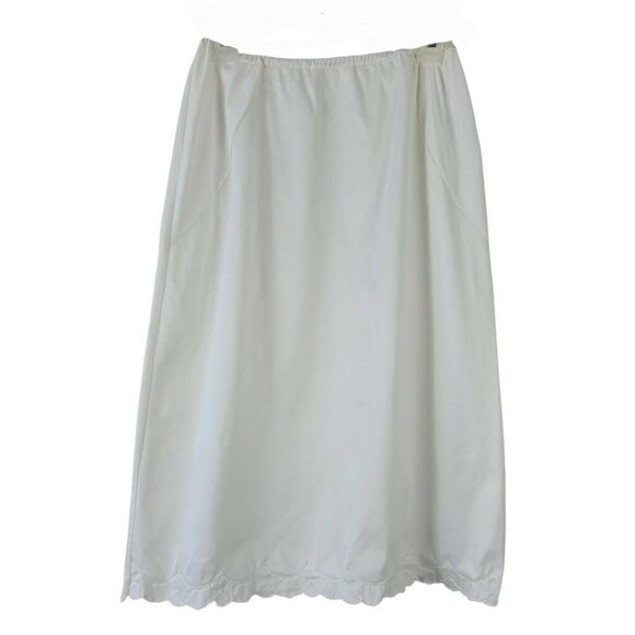 Vintage Van Roalte Half Slip White Small All Dupont Nylon Embroidered Hem USA - Picture 1 of 7